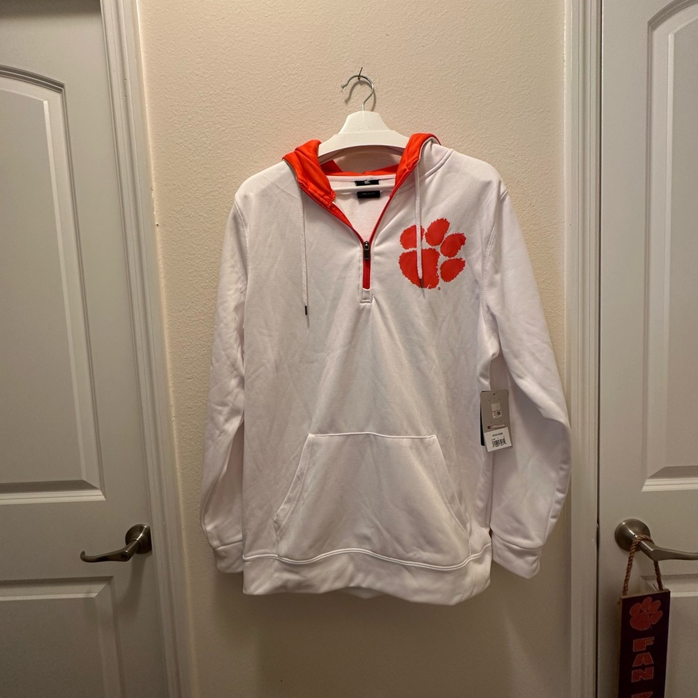 Colosseum White and Orange Hoodie